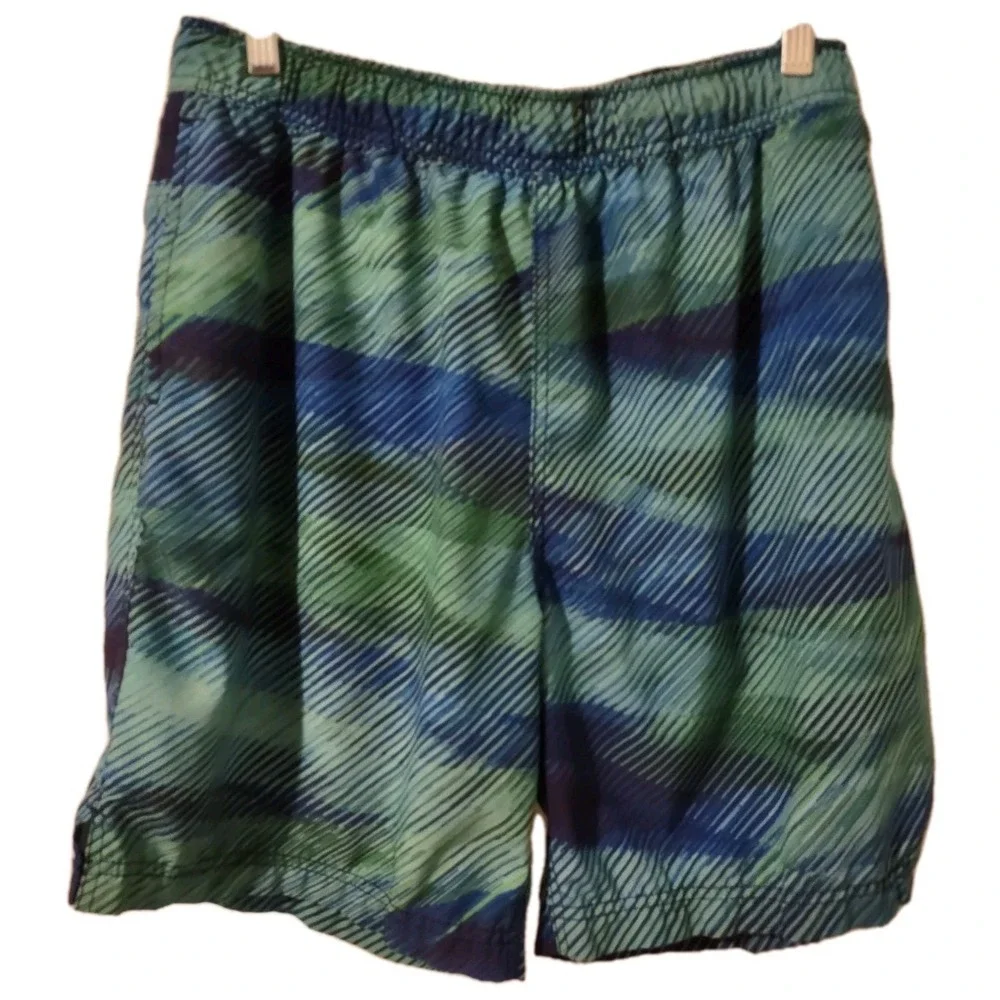 Speedo Swimsuit Large Men Swimwear Bathing Suit Swim Shorts Blue Green Surf Logo